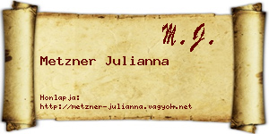 Metzner Julianna névjegykártya